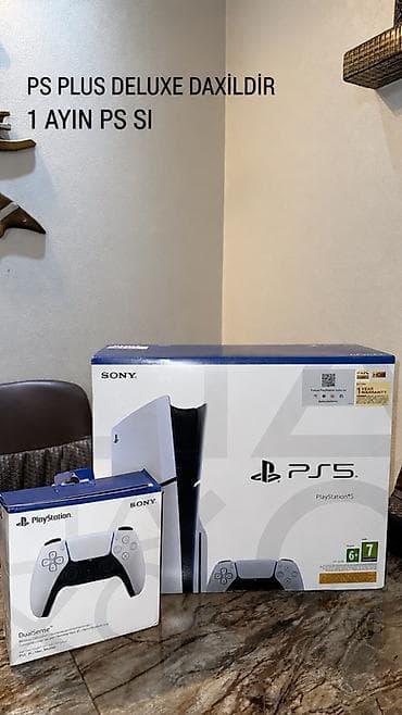 ps5 digital: 1 ay istifadə olunmayıb Yeni cızıqsız dı və səliqəli istifadə olunub — 1