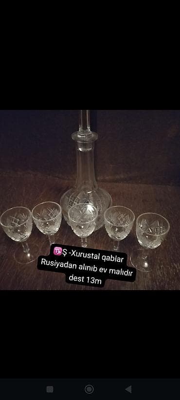plastik qapi pencere sekilleri: Məhsul: Şüşə və xurustal qablar dəsti - Ağır xurustal güldan – kəsim — 2