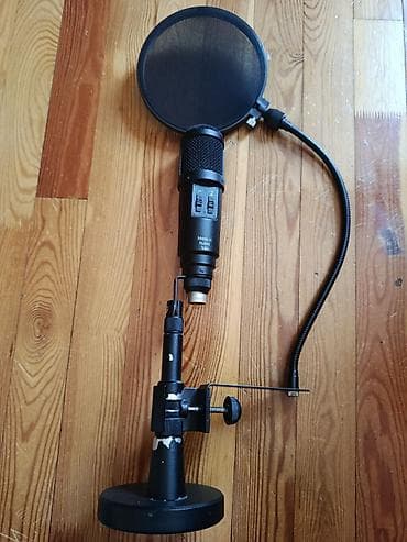 azercell 4g modem: Oktava MK-319 studiya mikrofonu + stolüstü stend və pop‑filter dəsti — 5