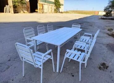 stol stul işlenmiş: Yeni, Kvadrat masa, 4 stul, Açılmayan, Stullar ilə, Taxta, Azərbaycan — 5