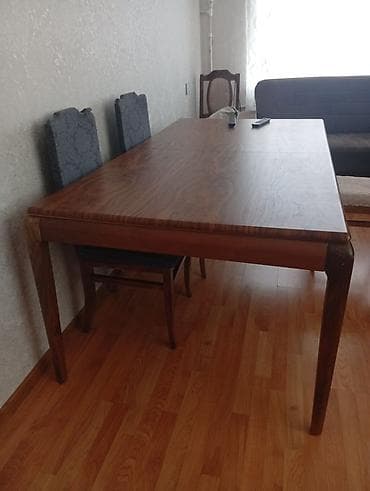 açılan stol: Qonaq masası, Açılan, Taxta, Dördbucaq masa — 3