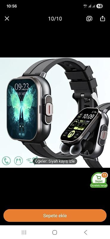 video karta: Smart saat, Sensor ekran, rəng - Qara — 1