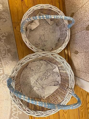 Оборудование для производства: İki ədəd hörmə səbət dəsti cox az istifade olunub - Material: təbii — 2