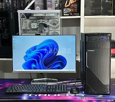 hp noutbuk: Masaustu Komputer 💻 Intel Core i5 12400 | 16GB DDR4 | 256GB SSD | 24” — 1