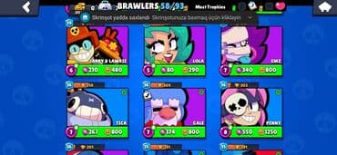 ucuz notbuk: Brawl Stars oyununda istifadə edilən dörd fərqli personajın təsviri — 6