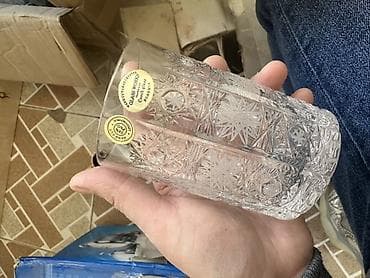 murebbe qablari: Stəkanlar, rəng - Ağ, Xrustal, 1 əd, Çexiya — 1