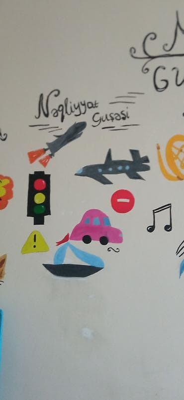 lalafo plastik qapilar: Uşaq otaqları və məktəbəqədər siniflər üçün divar rəsmləri xidməti - — 9