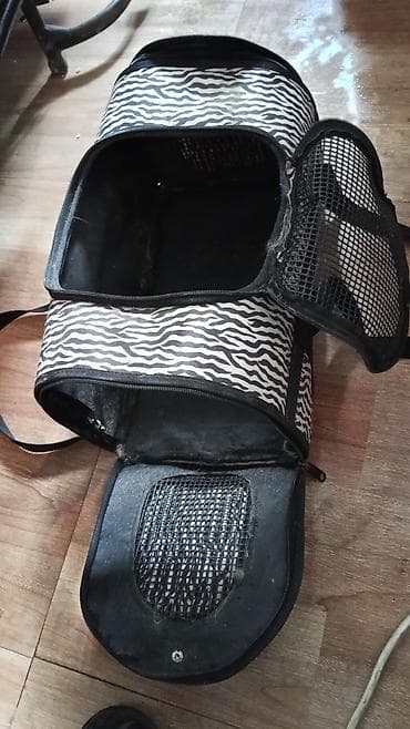 it ucun evlər: Heyvan daşıma çantası – zolaqlı (zebra naxışlı) dizayn - Kiçik it və — 1