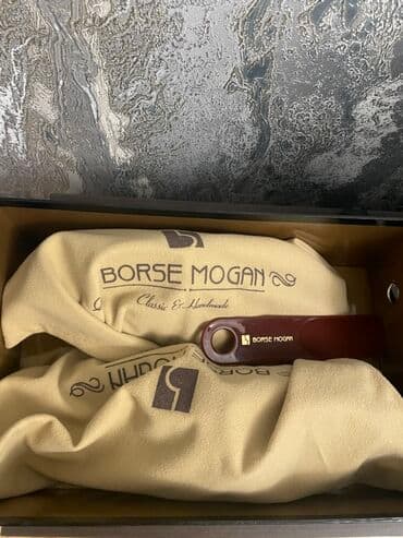 dəri kişi gödəkçəsi: Borse Mogan kişi dəri ayaqqabısı - Model: Klassik bağlamalı (derby) — 1