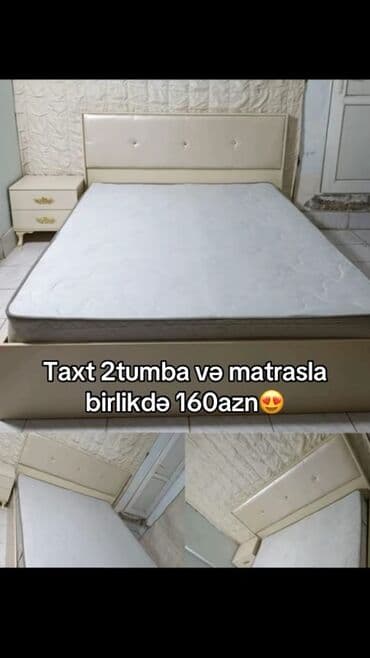 мебель для спальни: İkinəfərlik çarpayı, 2 tumba — 2