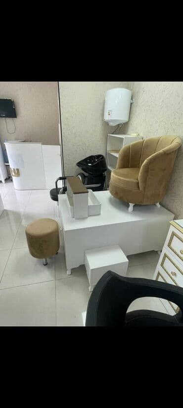 Кухонные принадлежности: Pedikür üçün salon dəsti - Komplekt: yumşaq məxmər örtüklü kreslo — 5