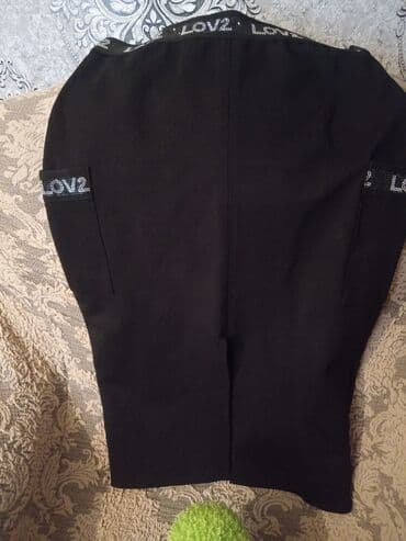 qadin pencekleri: Qadın geyimləri dəsti - Qara klassik şalvar: Yüksək belli, dar kəsim — 1