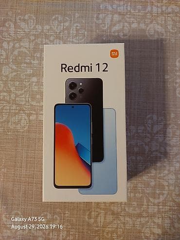 sony adapter: Redmi 12, 256 GB, rəng - Mavi, Barmaq izi — 2