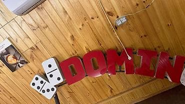 Satılır: - “DOMIN” yazılı işıqlı reklam lövhəsi, domino fiqurları — 4