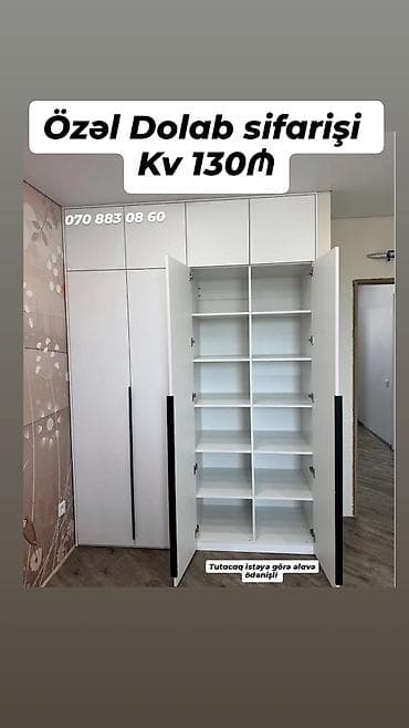 ucuz dolab: Düz dolab, Qarderob, Açılan, Quraşdırıla bilən, 2 qapılı — 1