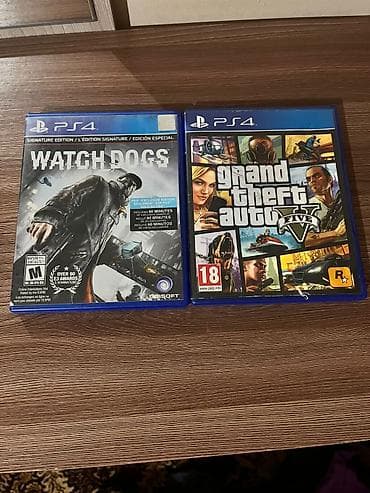 Xbox One: PS4 oyun diskləri – Grand Theft Auto V + Watch Dogs (Signature — 1