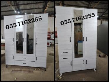 paltar asma: Açılan, 4 qapılı Düz dolab, Qarderob, paltar dolabı — 3