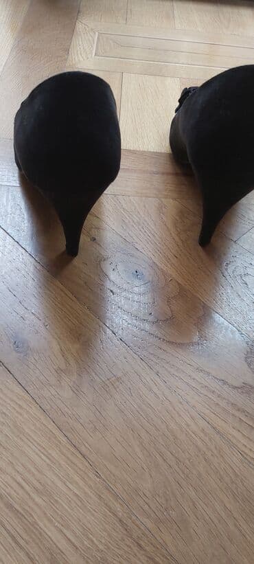 женские бежевые замшевые туфли: Туфли, Размер: 40, цвет - Черный, Новый — 6