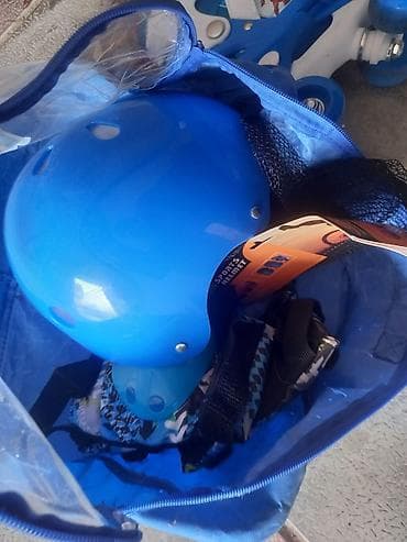 Roliklər: Uşaq üçün dördtəkərli konkisürmə dəsti - Rəng: mavi-ağ - Təkərlər: 4 — 3