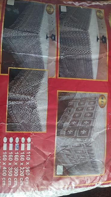 sederek saat dukani: Masa örtüyü – krujeva dizaynlı, ağ rəngdə, kənarları saçaqlı model — 2