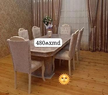 Dördbucaq masa, Qonaq otağı üçün, 6 nəfər