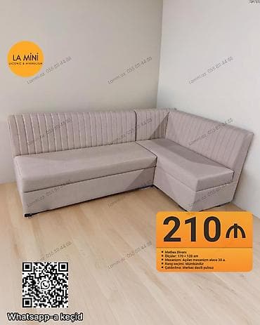 kuxna kunc divanlari: Künc divan, Mətbəx üçün, Parça, Açılan — 1