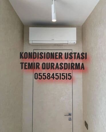 paltar yuyan usta: Hernov kondisionerleri zemanetli temiri sokulub qurasdirilmasi — 1