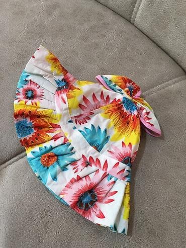 Üst geyimləri: Uşaq panama şlyapaları dəsti - Modellər: rəngarəng çiçək naxışlı — 2