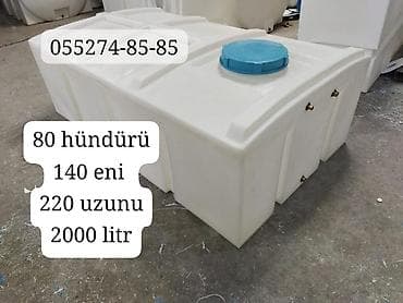 Bak, Plastik, 2000 l, Yeni, Pulsuz çatdırılma