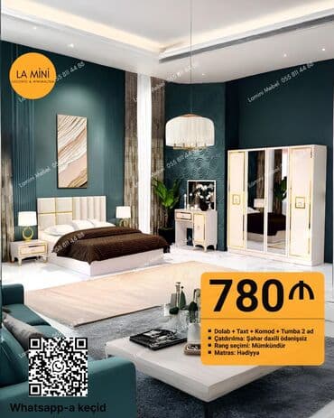 ikinci əl termo: İkinəfərlik çarpayı, 2 tumba, Dolab, Termo, Azərbaycan, Yeni — 1