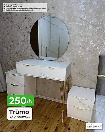 ag masa: Trümo dəsti – 40×180×120 sm - Dizayn: Açar formalı qulp detalları — 1