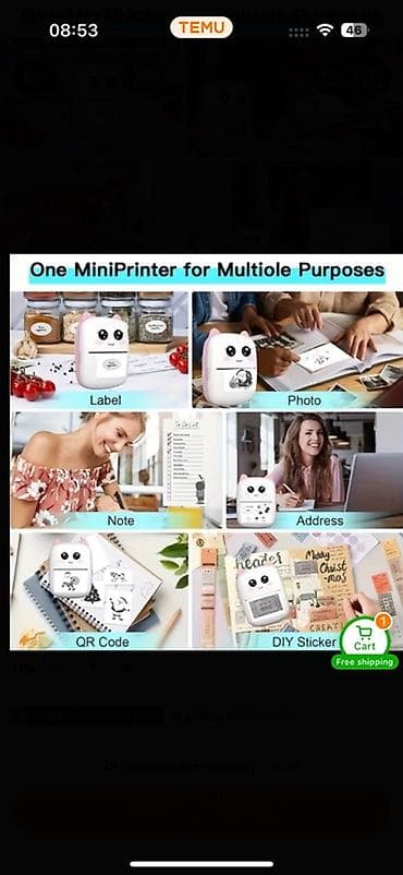 printer: Mini-printer sticker, yazılar, şəkillər və s çıxara bilərsiz. Istifadə — 5