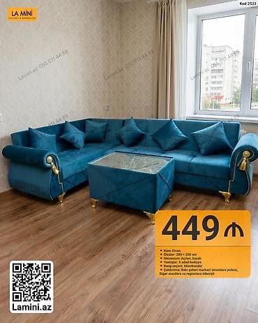 Künc divan – La Mini - Ölçülər: 280 × 200 sm - Mexanizm: açılan — 1
