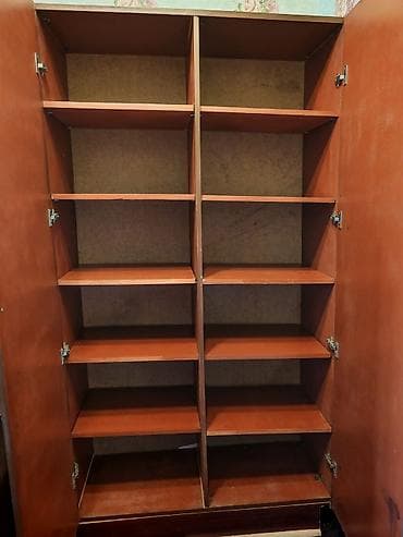 ucuz yataq mebelleri: 2 qapılı, Qəhvəyi, Digər material, Açılan, Düz dolab — 4