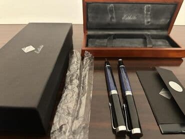 dəftər qələm: Qələm blue BOSS 2x ədəd özəl dizayn edilmiş qələm İstehsal: İtaliya — 3