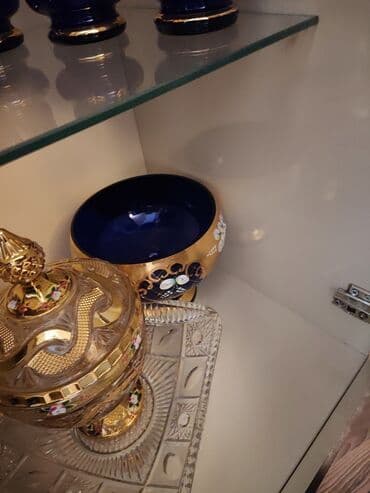 metbext eşyaları: Kasalar, 1 əd, rəng - Qızılı, Xrustal — 1