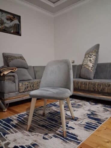 döş stolu: Qonaq otağı üçün, İşlənmiş, Qatlanmayan, rəng - Boz Stul — 1