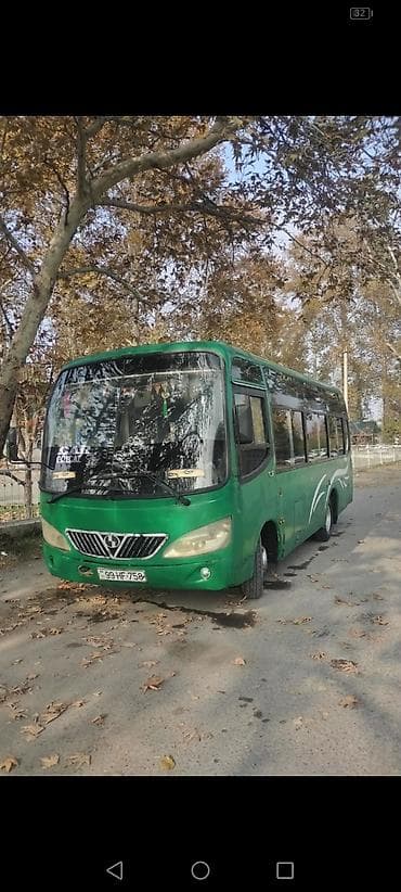 07 satılır: Yaşıl rəngli kiçik şəhər/marşrut avtobusu - Marka/model: Higer (kiçik — 6