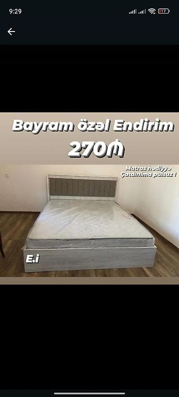 mebel satmaq: Bayram özəl Endirim – 270₼ Məhsul: İki nəfərlik yataq dəsti - Rəng — 1