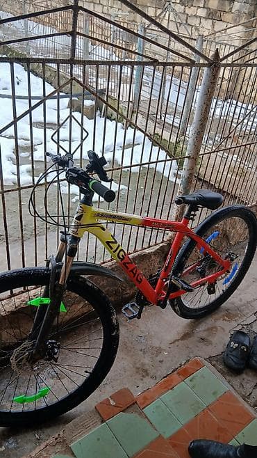 ZIGZAG dağ velosipedi - Çərçivə: yüngül alaşımlı, sarı-qırmızı