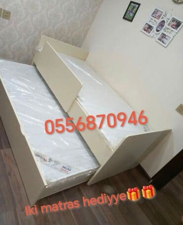 tek çarpayi: Oğlan və qız üçün, Yeni, Çarpayı, Matras ilə, Siyirməli, Laminat — 28