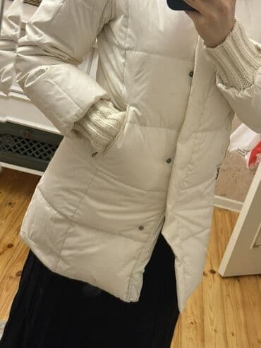 qabarıq qadın tolstovkaları: Ağ rəngli qadın pufik palto - Rəng: qırıq ağ/ivori - Model: uzun — 3