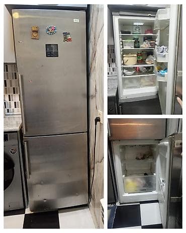 2 qapılı Elit Soyuducu Satılır, rəng - Gümüşü, Dispenserli