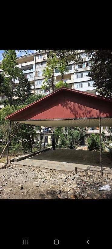 Dəmir konstruksiyalı açıq məkan kölgəliyi/pavilon - Material