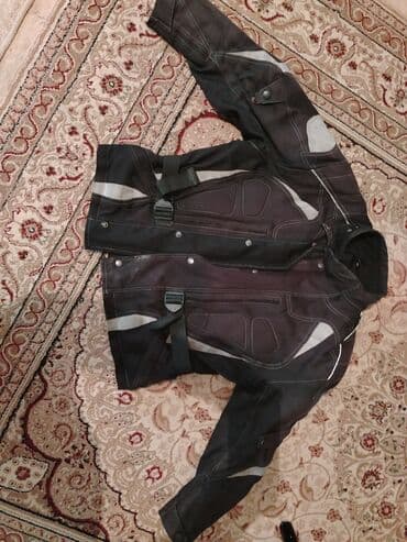 motor kasklari: Motosiklet gödəkcəsi - Rəng: qara, boz/gümüş reflektor detallar - — 2