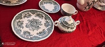 cay desmallari: Çay dəsti, rəng - Yaşıl, Farfor, Villeroy & Boch, 12 nəfərlik, Almaniya — 8