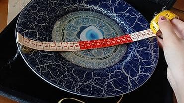 Гез мунджугу: Dekorativ şüşə boşqab – mavi “nazar” (göz muncuğu) motivli - — 3