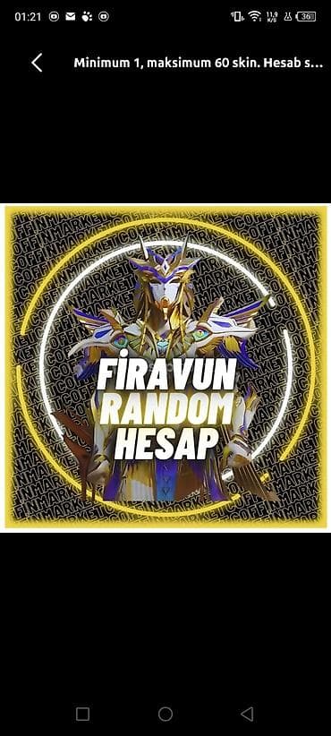 Oyun hesabı – “Firavun Random Hesab” - Hesab daxilində təsadüfi