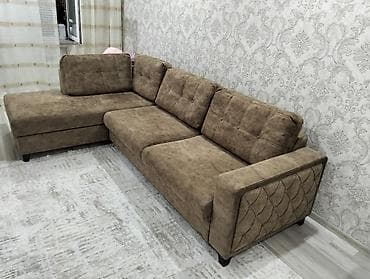 krep parca: Künc divan – çevrilən model - Forma: L‑şəkilli künc. - Rəng/material — 2