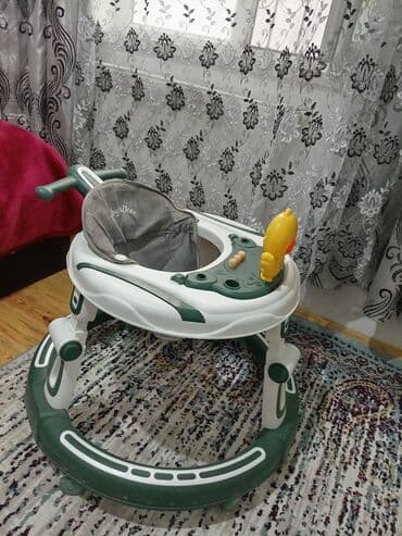 evde islemek: Uşaq gəzdirəni (Babywalker) - Rəng: ağ-yaşıl, boz oturacaq - Dəyirmi — 1